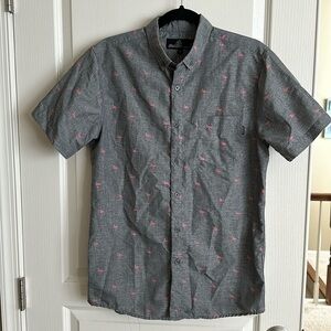 Molokai Surf Co flamingo Hawaiian shirt size M